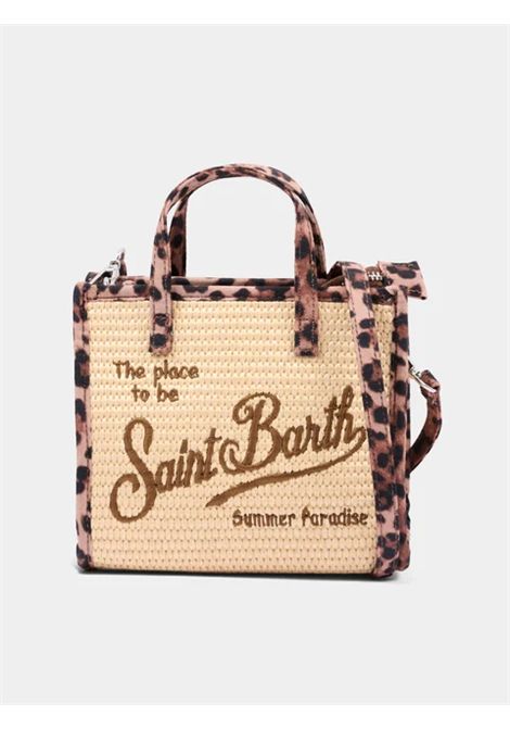Borsa Mini in paglia SAINT BARTH | VIVM001 VIVIAN MINI STRAW02781L 11 LEOPARD 18 EMB